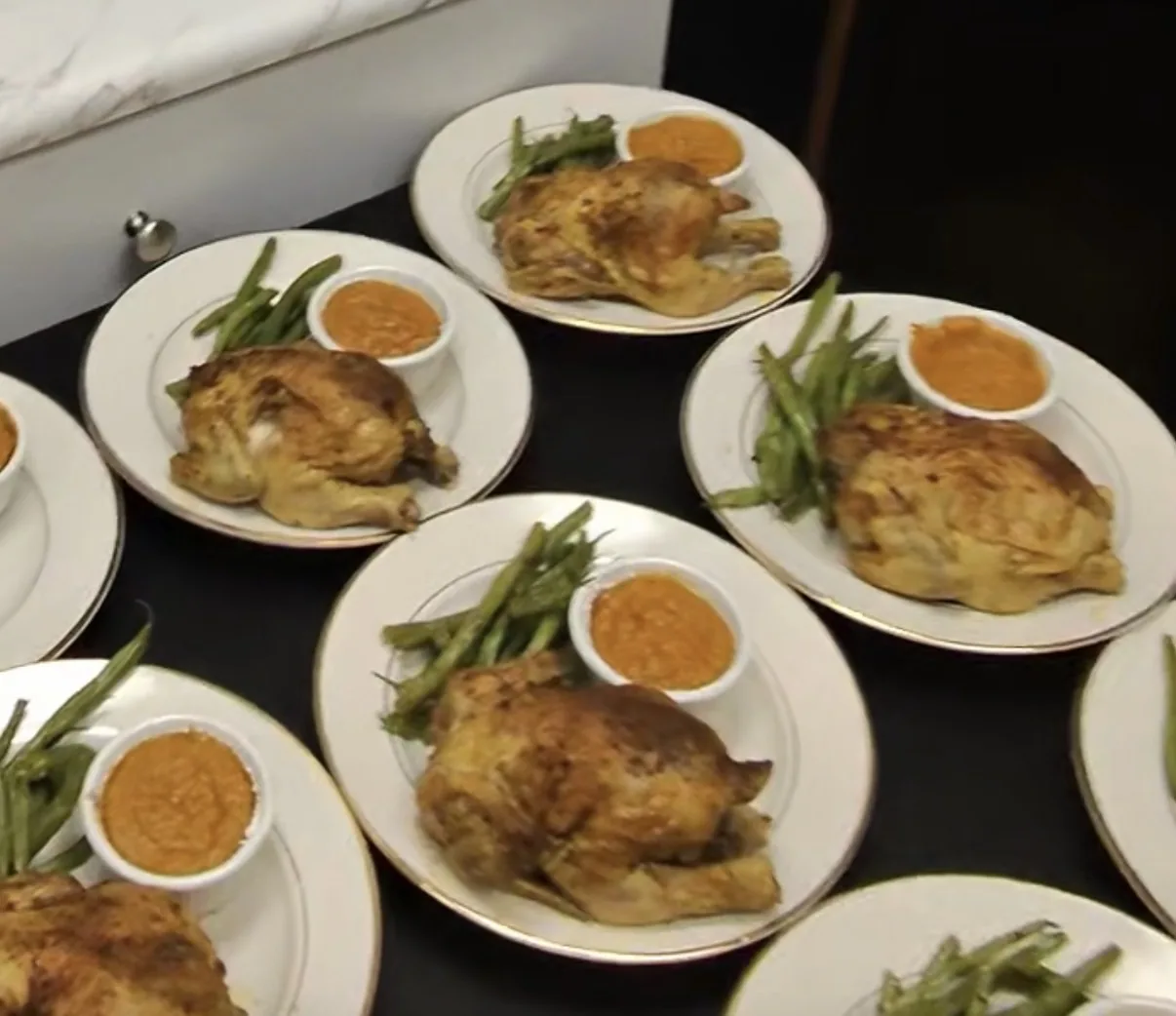 Plated event dinner service