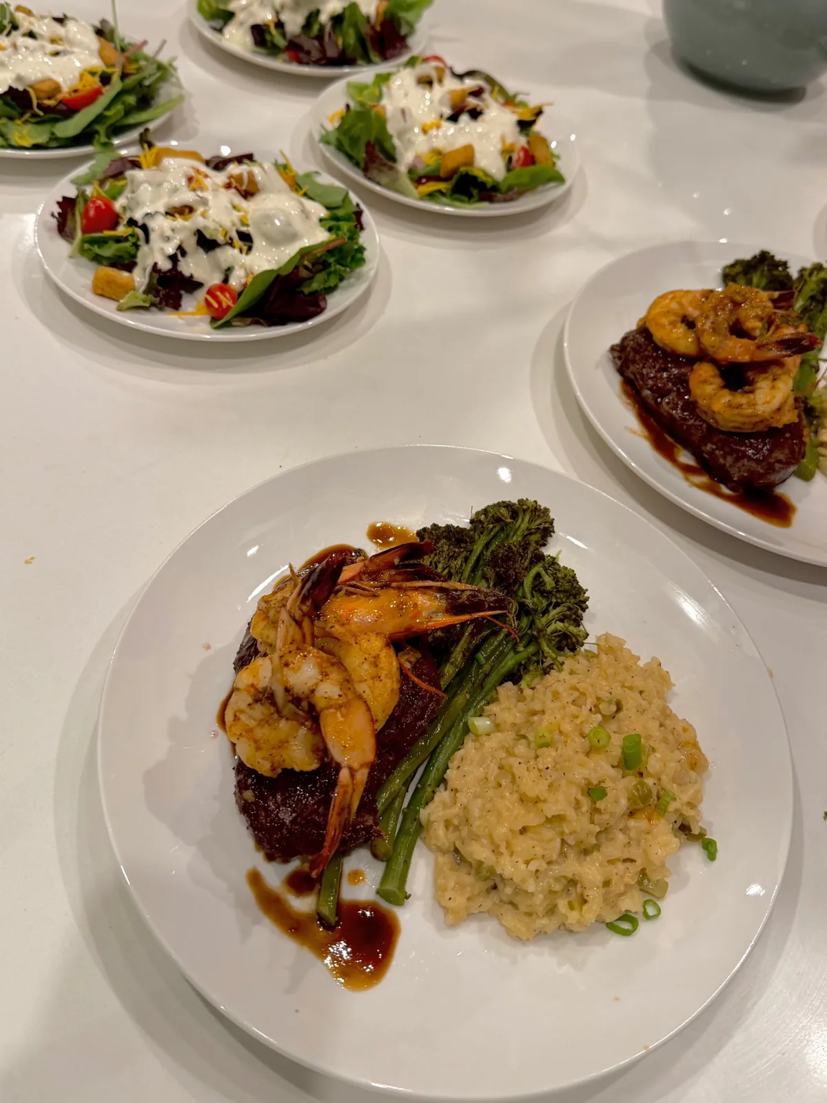 Elegant plated dinner service